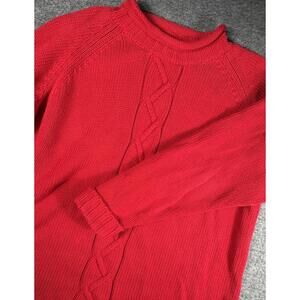 St Johns Bay Womens Fisherman Cable Knit Crew Neck Sweater Sz 2XL Preppy Chunky